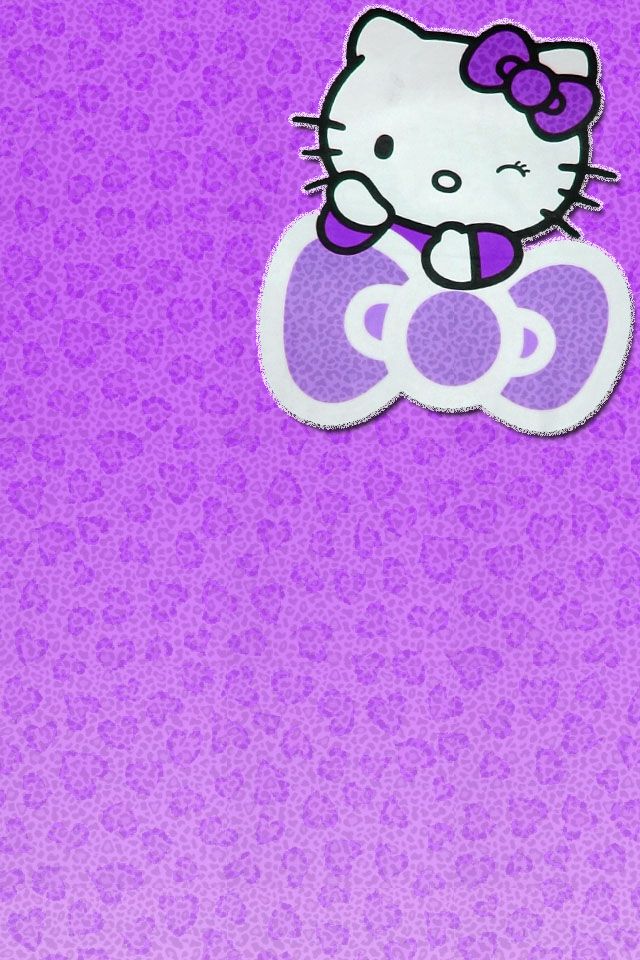 Background Hello Kitty Purple - HD Wallpaper 