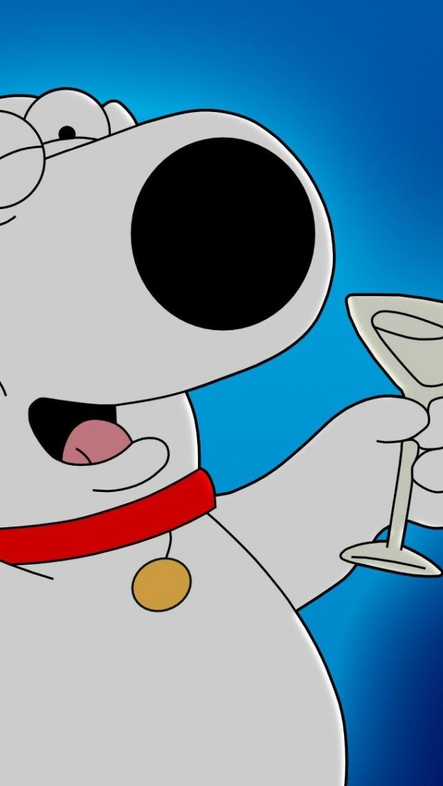 Brian From Family Guy Drinking - HD Wallpaper 