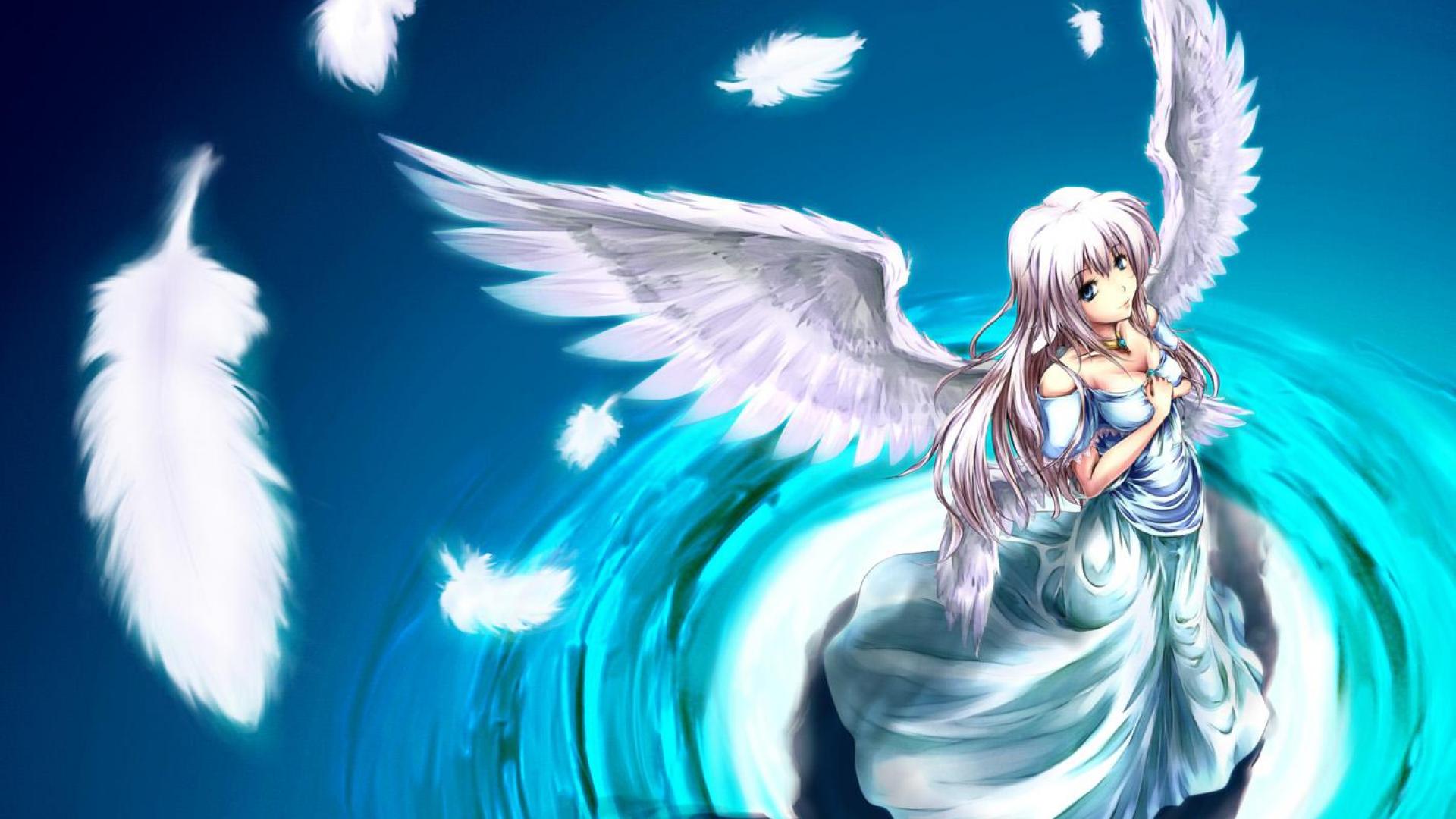 Anime Angel Wings Wallpaper Download Free - Anime Angel Hd - HD Wallpaper 