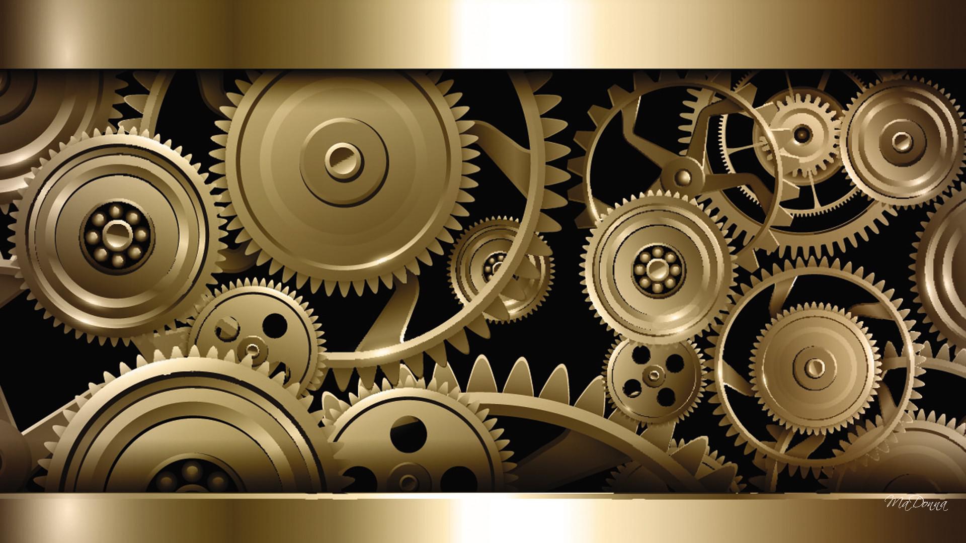 Steampunk Gears Wallpaper - HD Wallpaper 