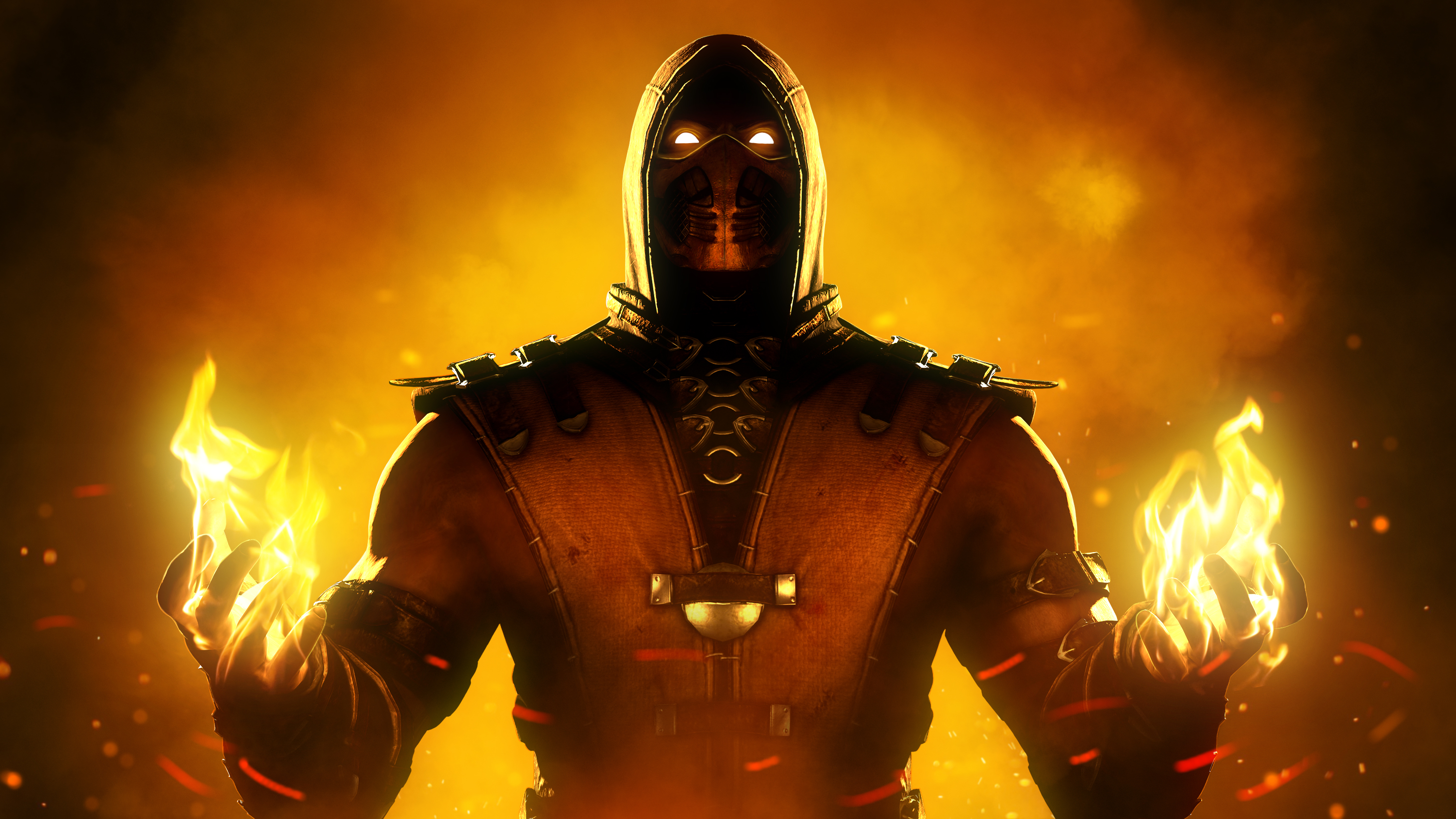 Mortal Kombat Scorpion Fire - HD Wallpaper 