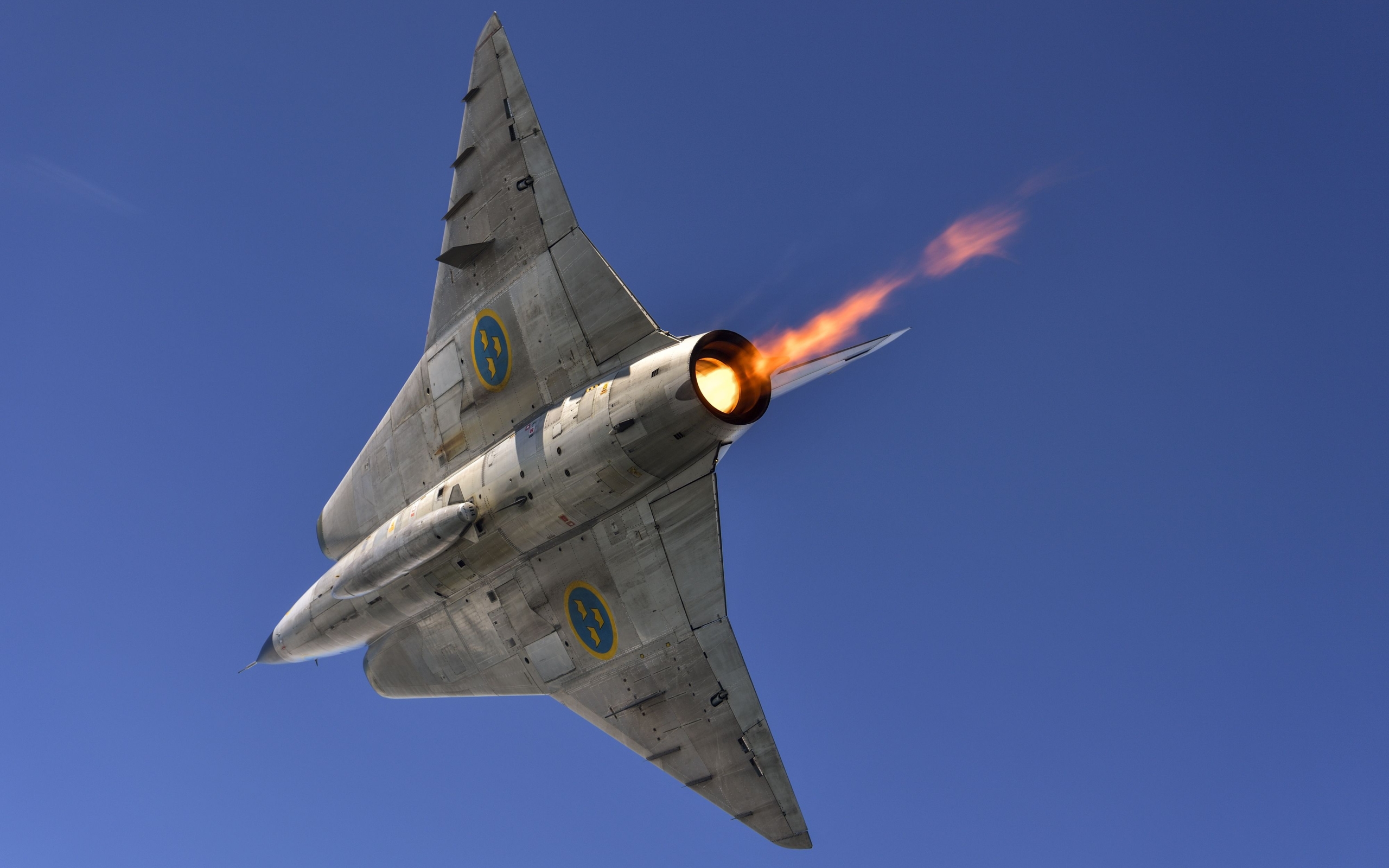 Wallpaper Of Aircraft, Jet Fighter, Saab 35 Draken, - Saab Draken - HD Wallpaper 