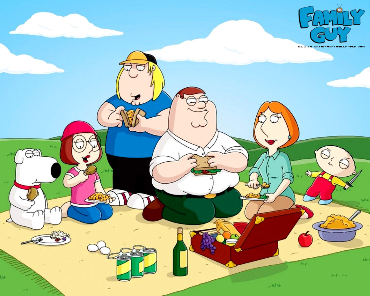 Family Guy Wallpapers For Computer Wallpaper - Family Guy Picnic - HD Wallpaper 