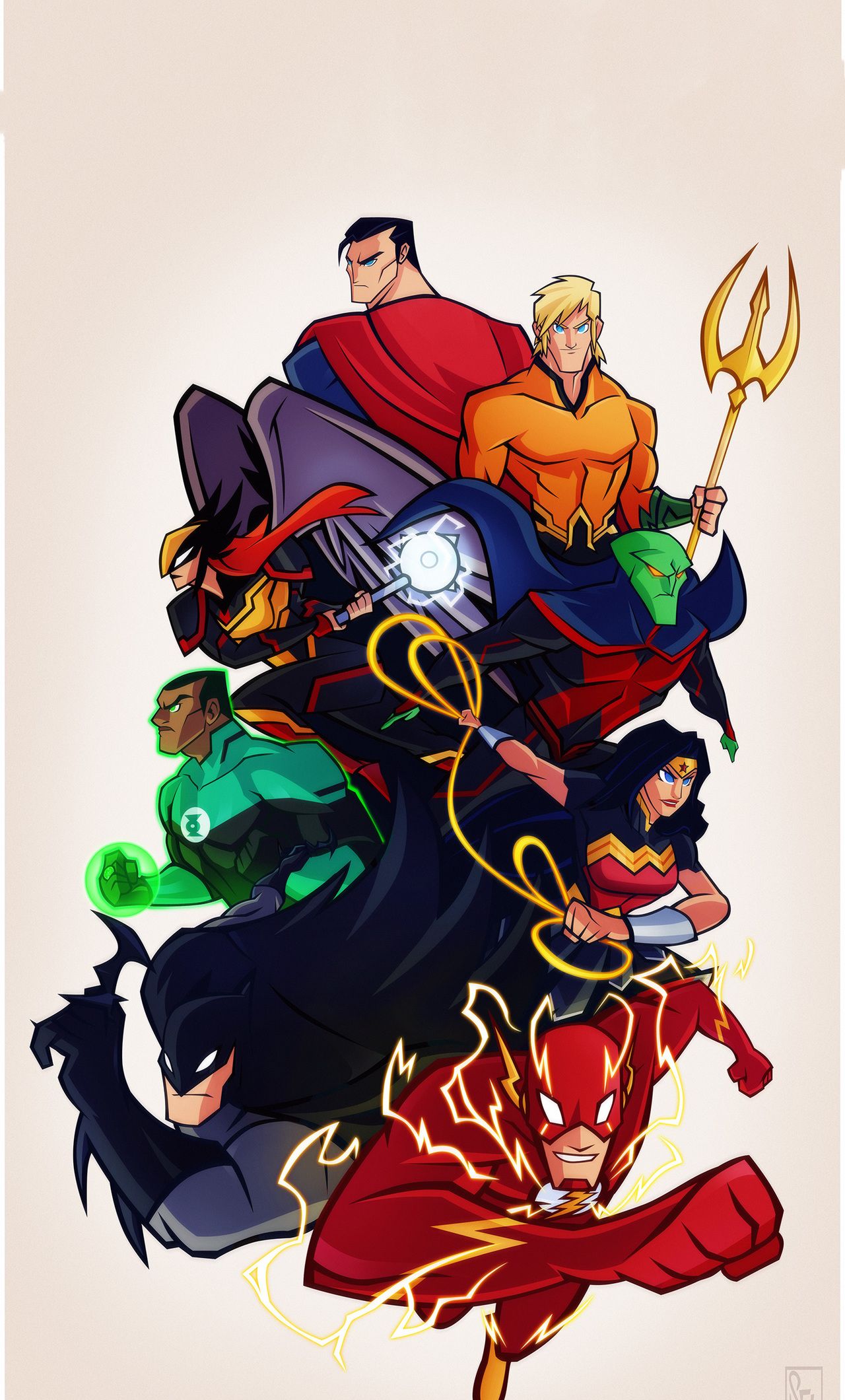 Justice League Cartoon Comic Artwork 4k Iphone 6 Hd - Justice League Fan  Art - 1280x2120 Wallpaper 