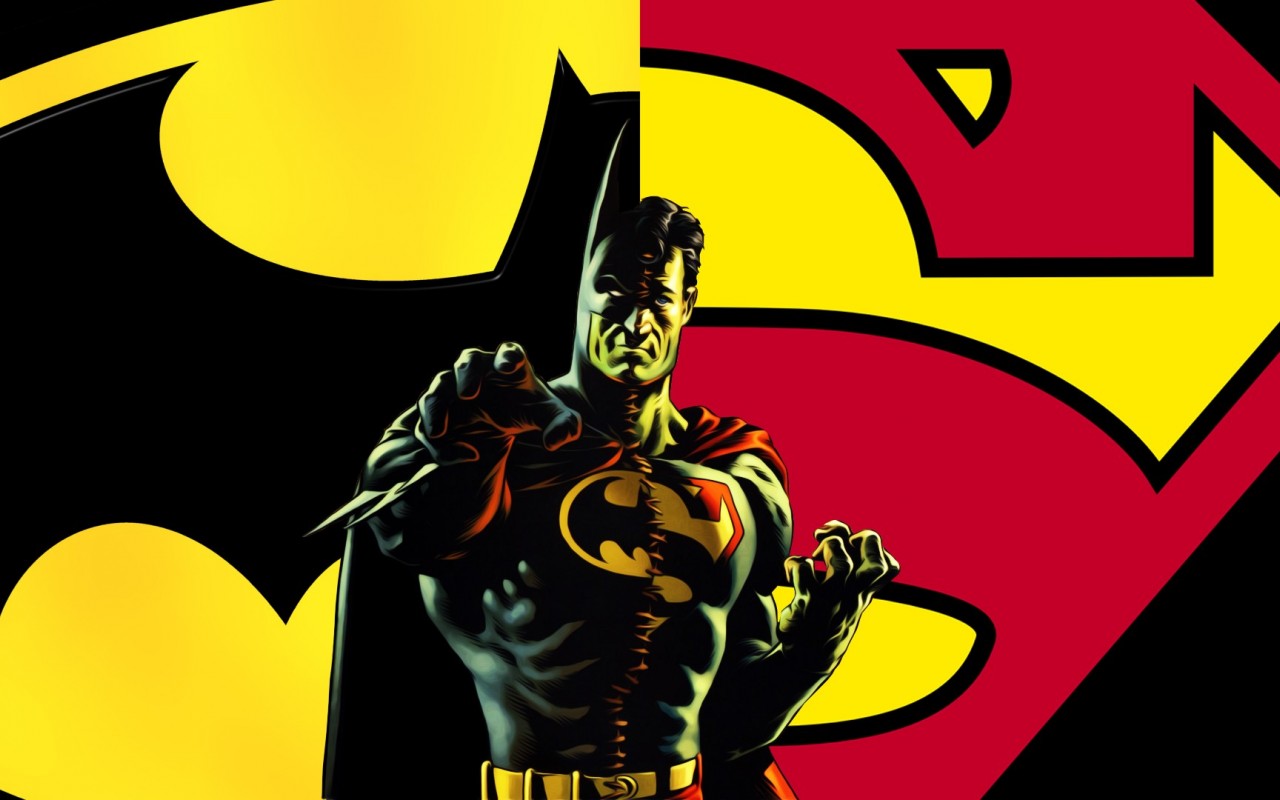 Dc Comics Wallpaper - Batman Y Superman Logo - HD Wallpaper 