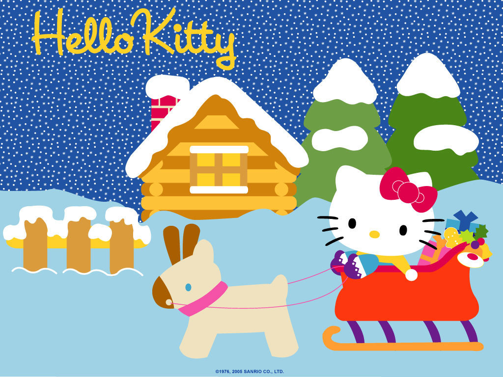 Hello Kitty Wallpaper - Christmas Wallpaper Hello Kitty - HD Wallpaper 