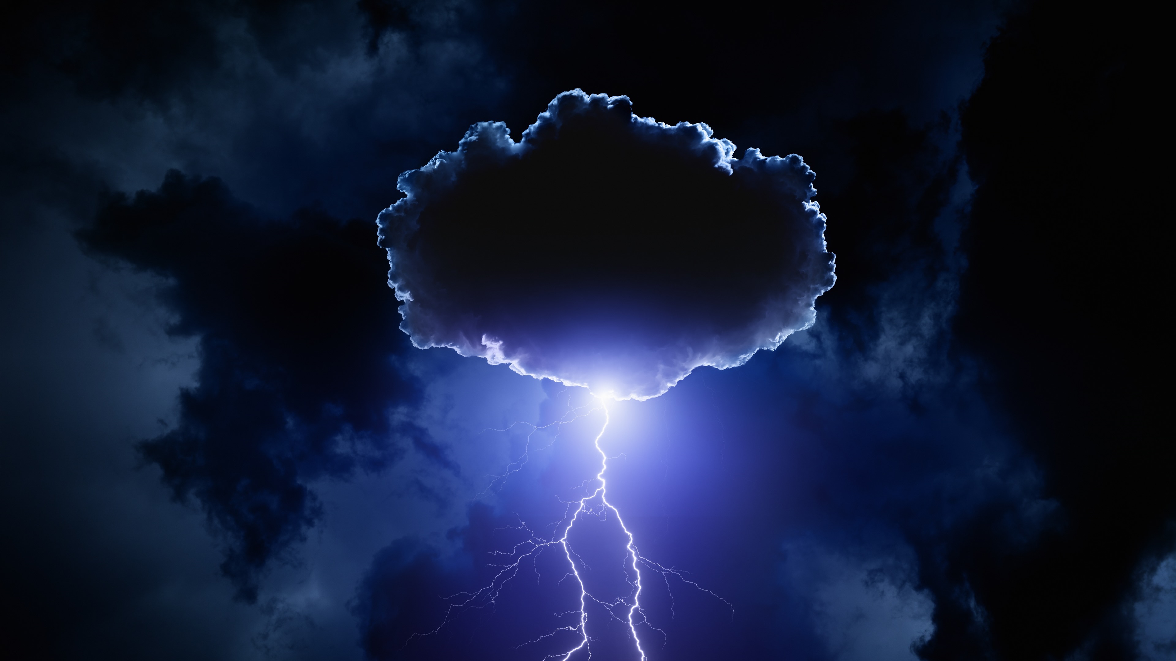 Lightning Cloud - HD Wallpaper 