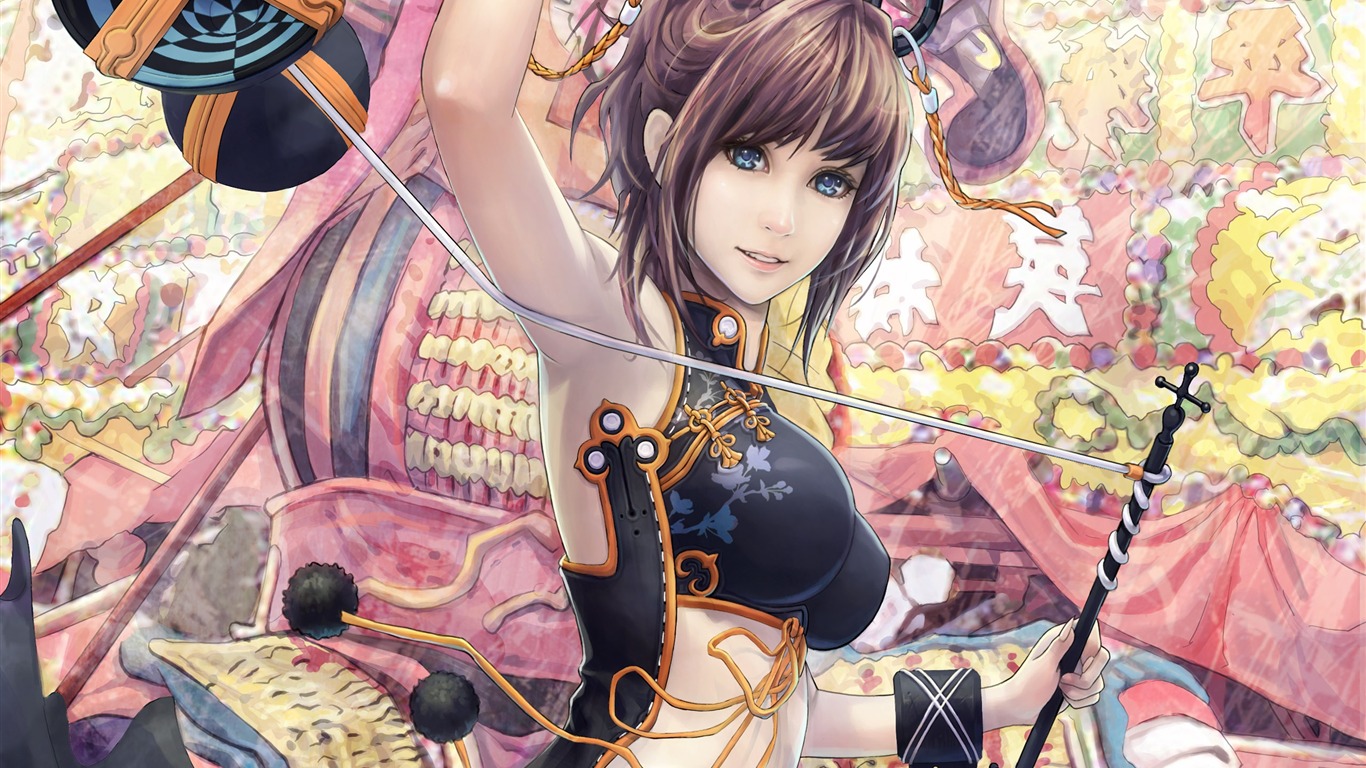 Fantasy Cg Character Wallpaper I Chen Lin 19 Manga - Anime Female Wallpaper Colorful - HD Wallpaper 