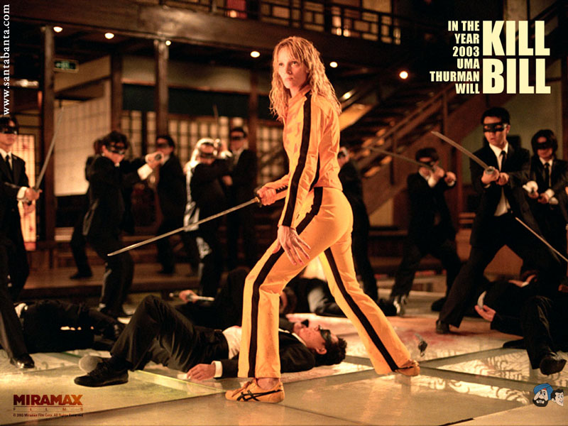 Kill Bill - Bruce Lee Uma Thurman - HD Wallpaper 