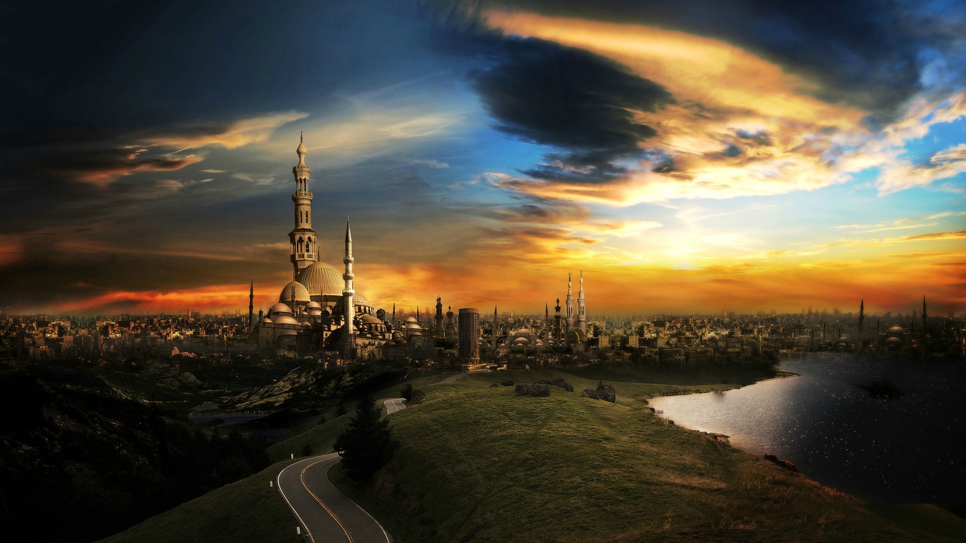 1080p Pc Wallpapers Hd Desktop Wallpapers Cool Images City Of Thousand Minarets 19x1080 Wallpaper Teahub Io