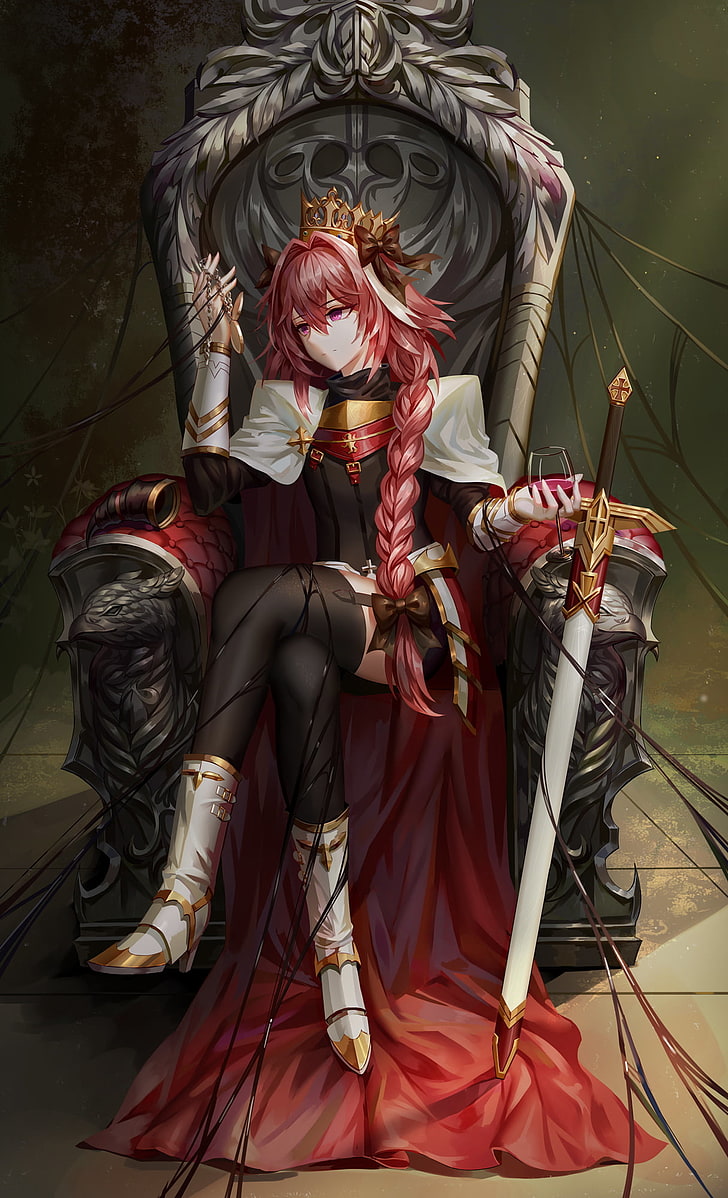 Anime Sitting On Throne - HD Wallpaper 