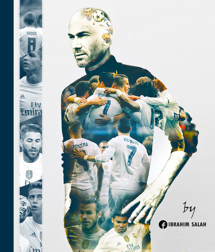 Zidane Real Madrid Wallpaper - Real Madrid 2017 Wallpaper Zidane - HD Wallpaper 