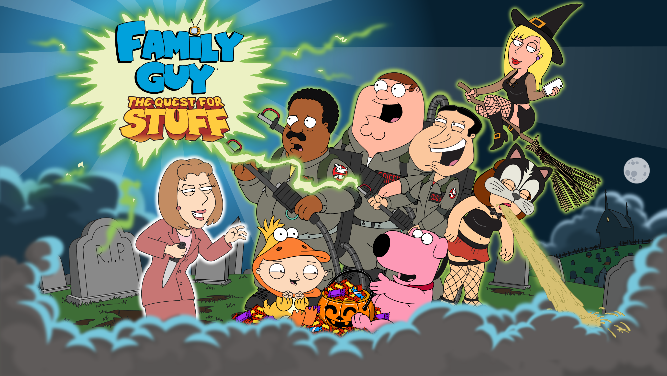 Family Guy Wallpapers Phone On High Resolution Wallpaper - Family Guy The Quest For Stuff Halloween 2014 - HD Wallpaper 