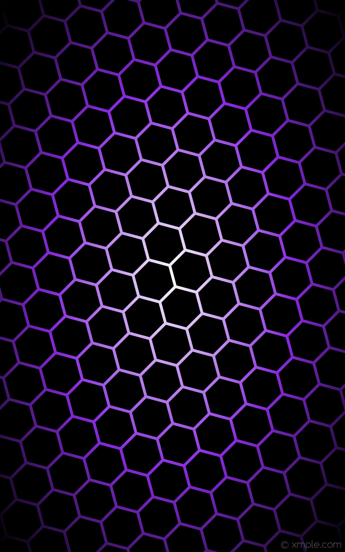 Wallpaper Black Glow Hexagon White Purple Gradient - White - HD Wallpaper 