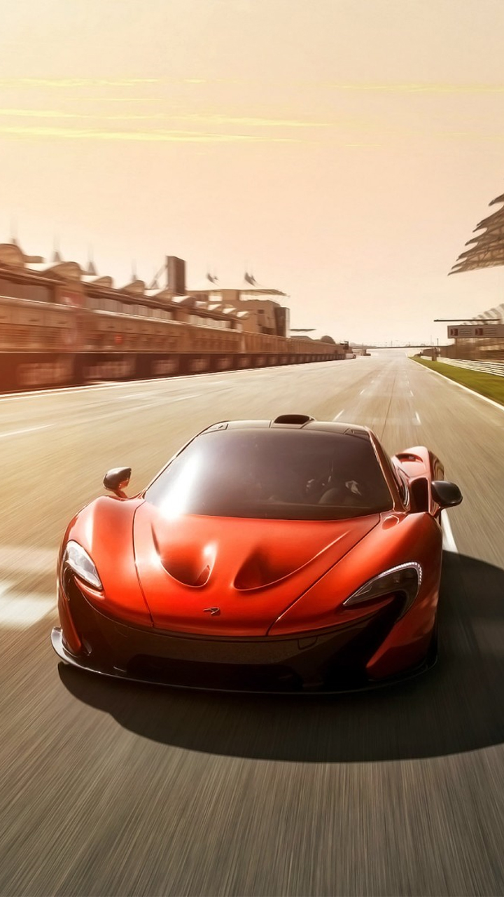 Cool Red Carhd Wallpaper - Mclaren P1 Race Track - HD Wallpaper 