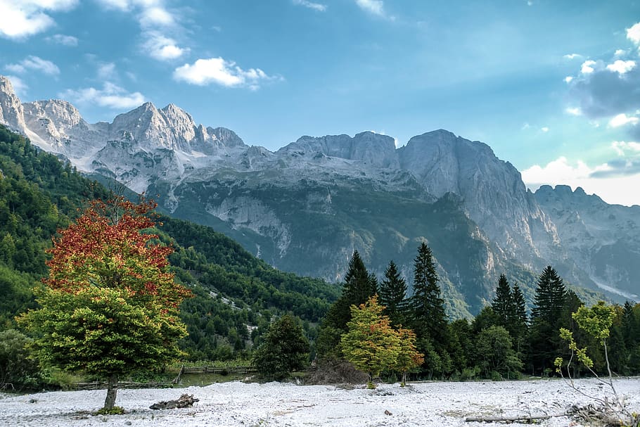 Nature, Landscape, Valbona, Albania, Clouds, Forest, - Albanien - HD Wallpaper 