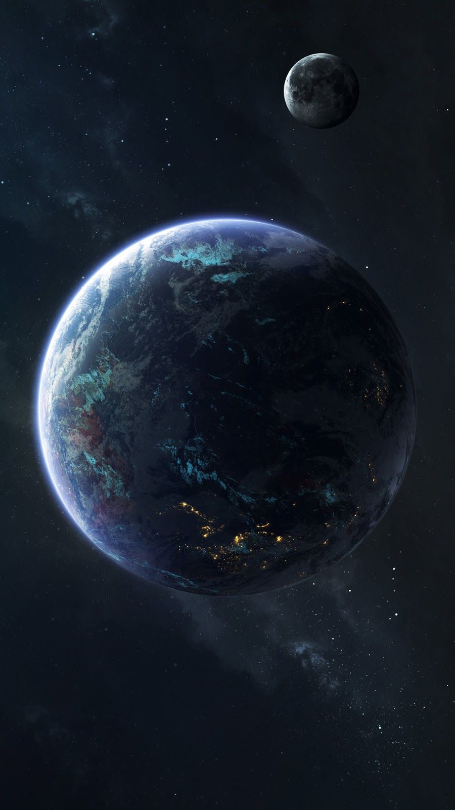 Solar System Background Earth - HD Wallpaper 