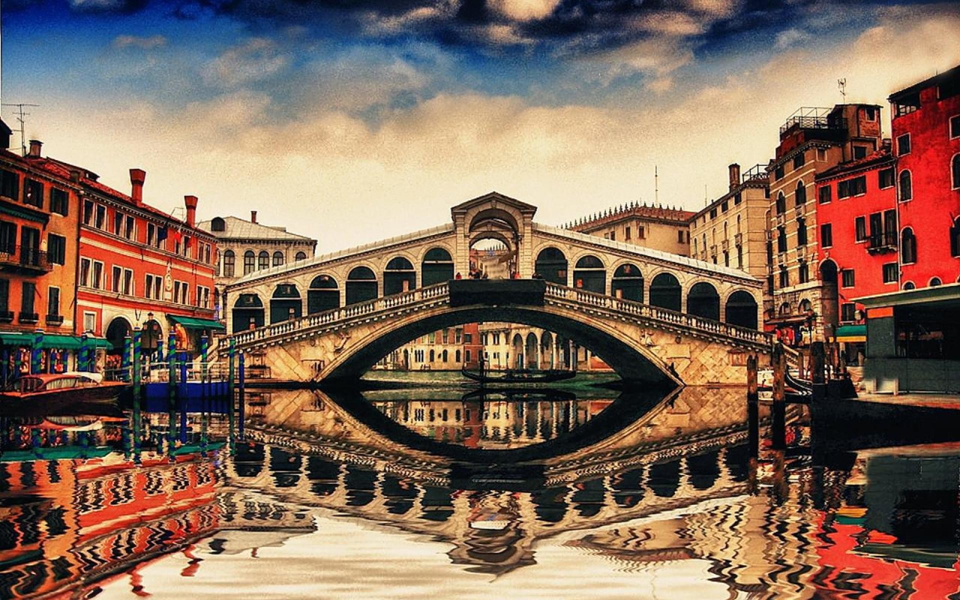 Venice Italy Wallpaper - Rialto Bridge - HD Wallpaper 