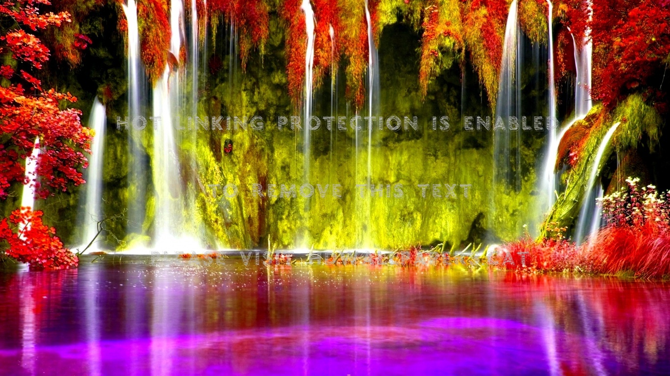 Colorful Waterfalls Woda Natura Nature - Colorful Waterfalls - HD Wallpaper 