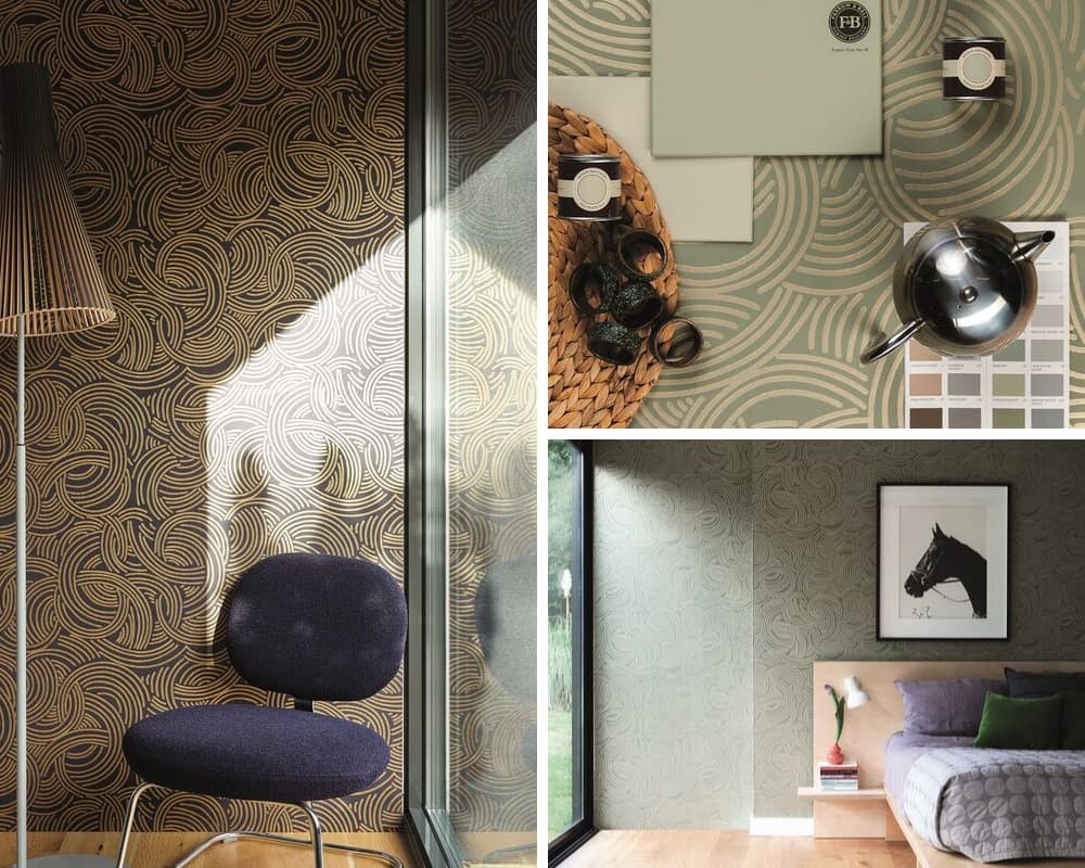 Farrow & Ball Tourbillon Wallpaper Photo Shoot - Farrow And Ball Wallpaper Tourbillon - HD Wallpaper 