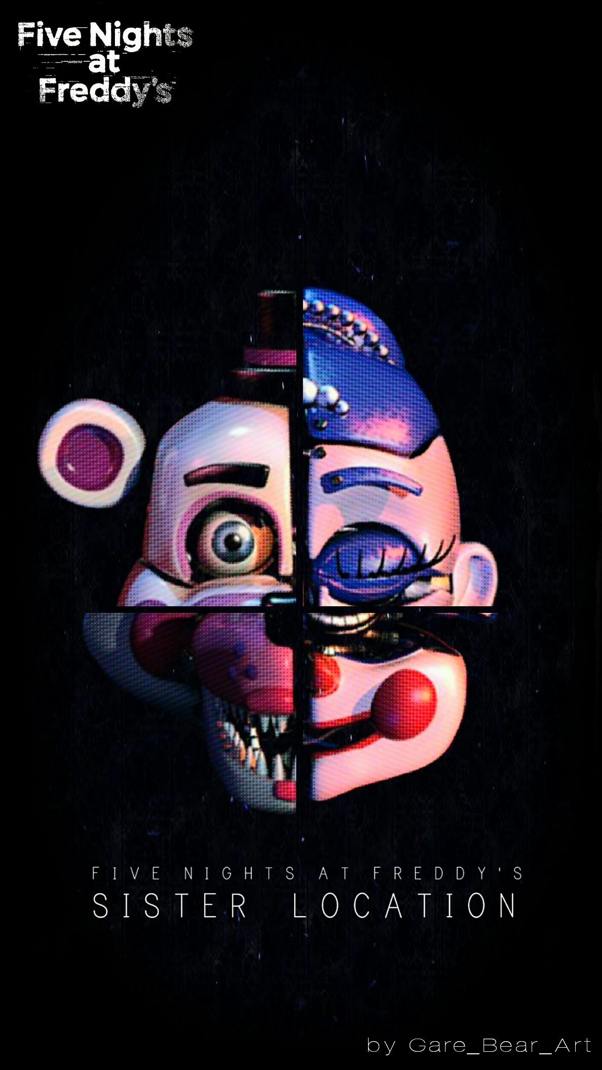 Fnaf Sister Location Wallpaper Heads By Garebearart1 - Fnaf Sister Location Poster - HD Wallpaper 