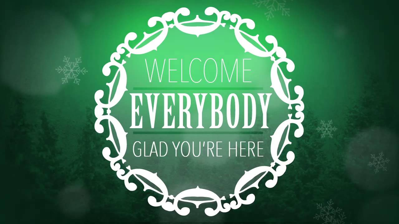 Welcome Message On Winter Background Green - Welcome Back Christmas Theme - HD Wallpaper 