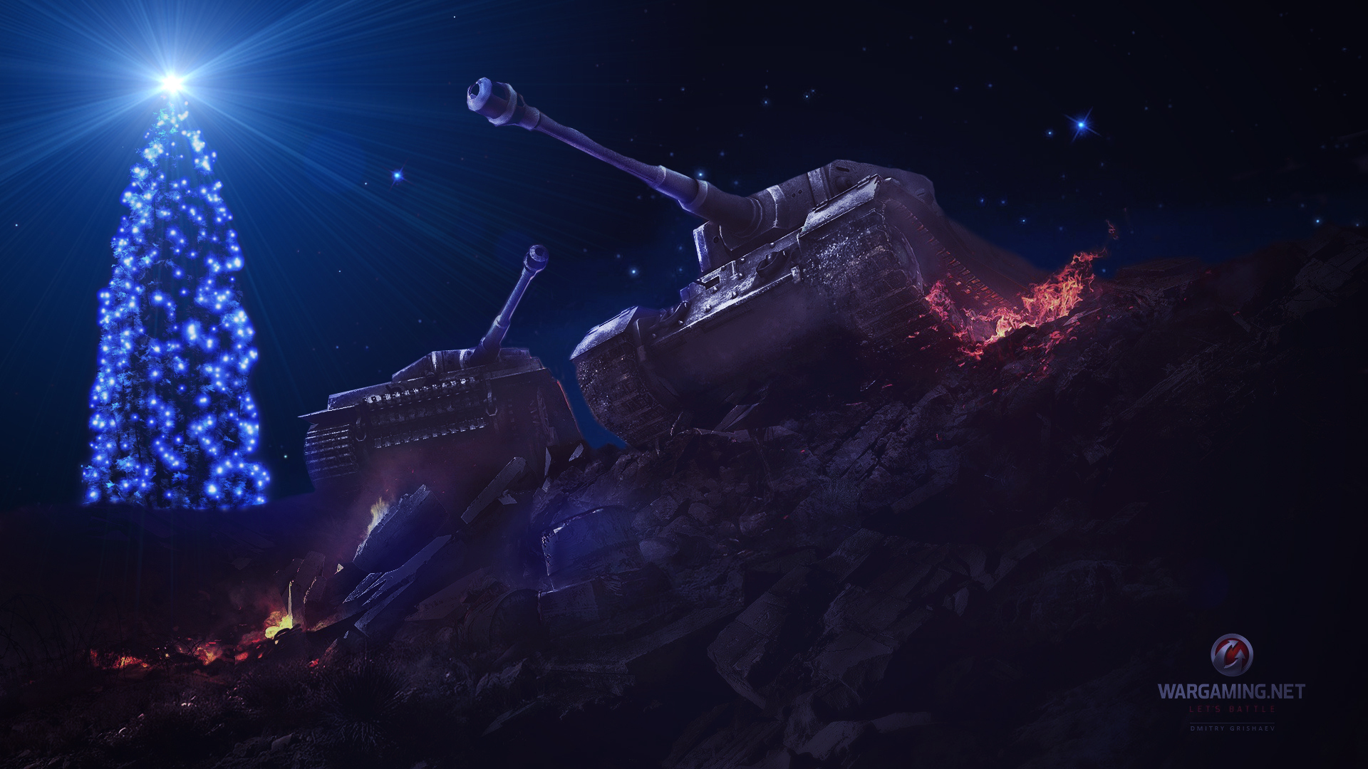 World Of Tanks Wallpaper Christmas - HD Wallpaper 