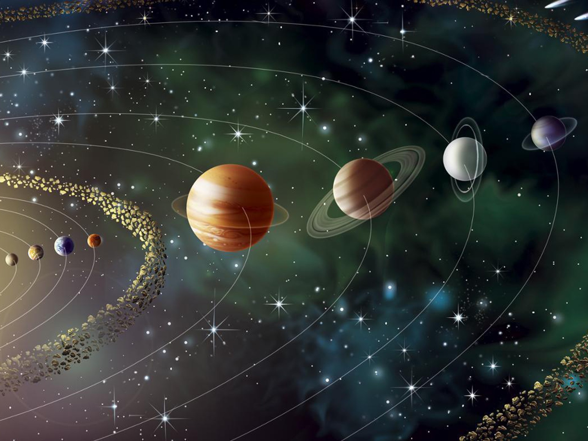 Solar System - HD Wallpaper 