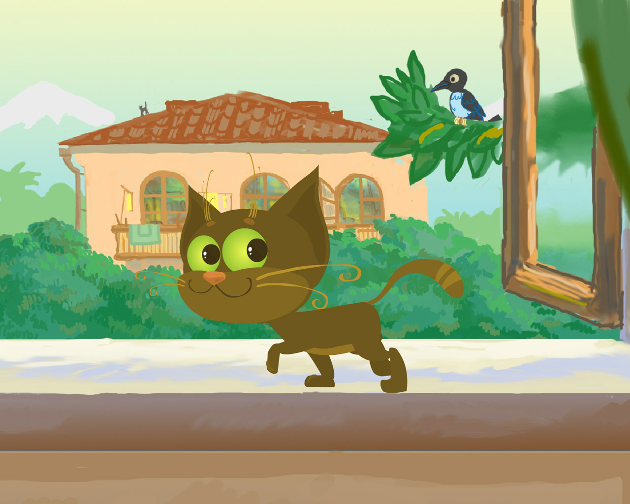 Man And The Little Cat Story - HD Wallpaper 