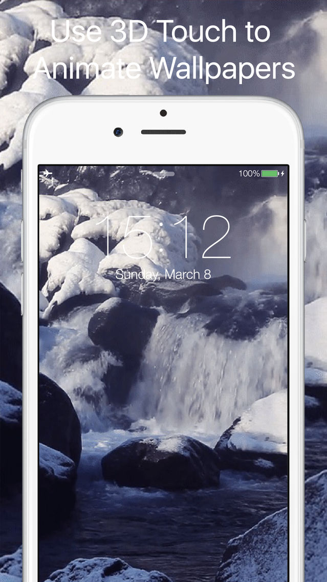 Live Wallpapers By Livepicwalls - Waterfalls Gif Snow - HD Wallpaper 