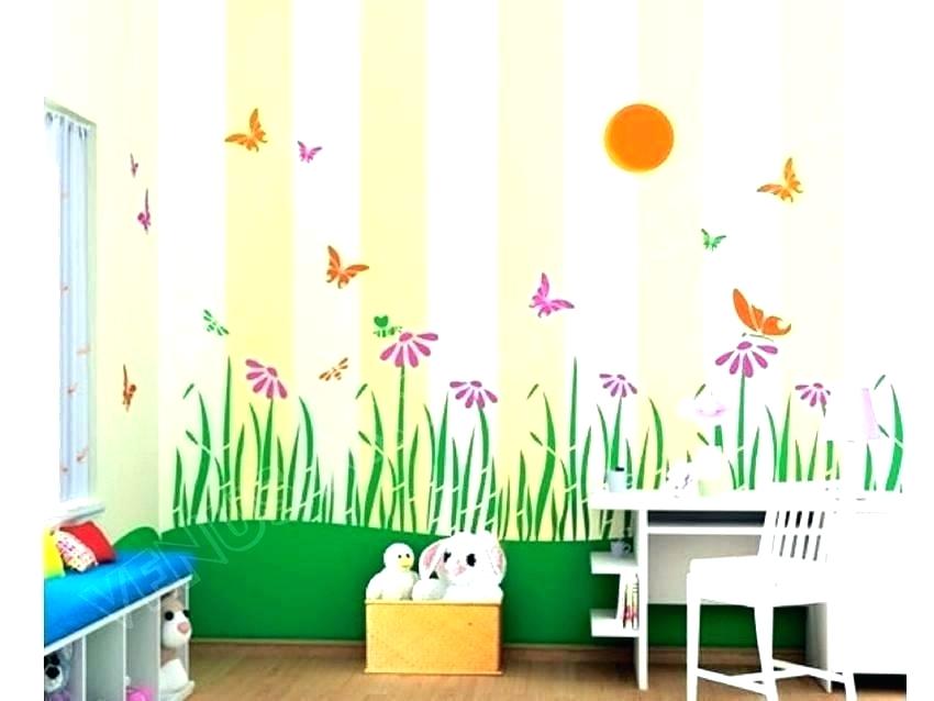 Baby Room Wall Painting Ideas Bedroom Painting Ideas - Kids Room Painting - HD Wallpaper 