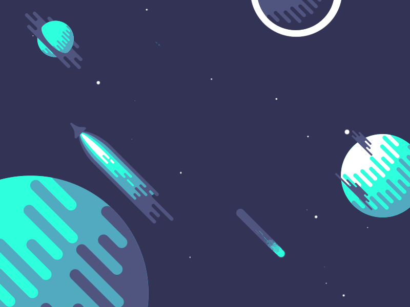 Flat Design Space - HD Wallpaper 
