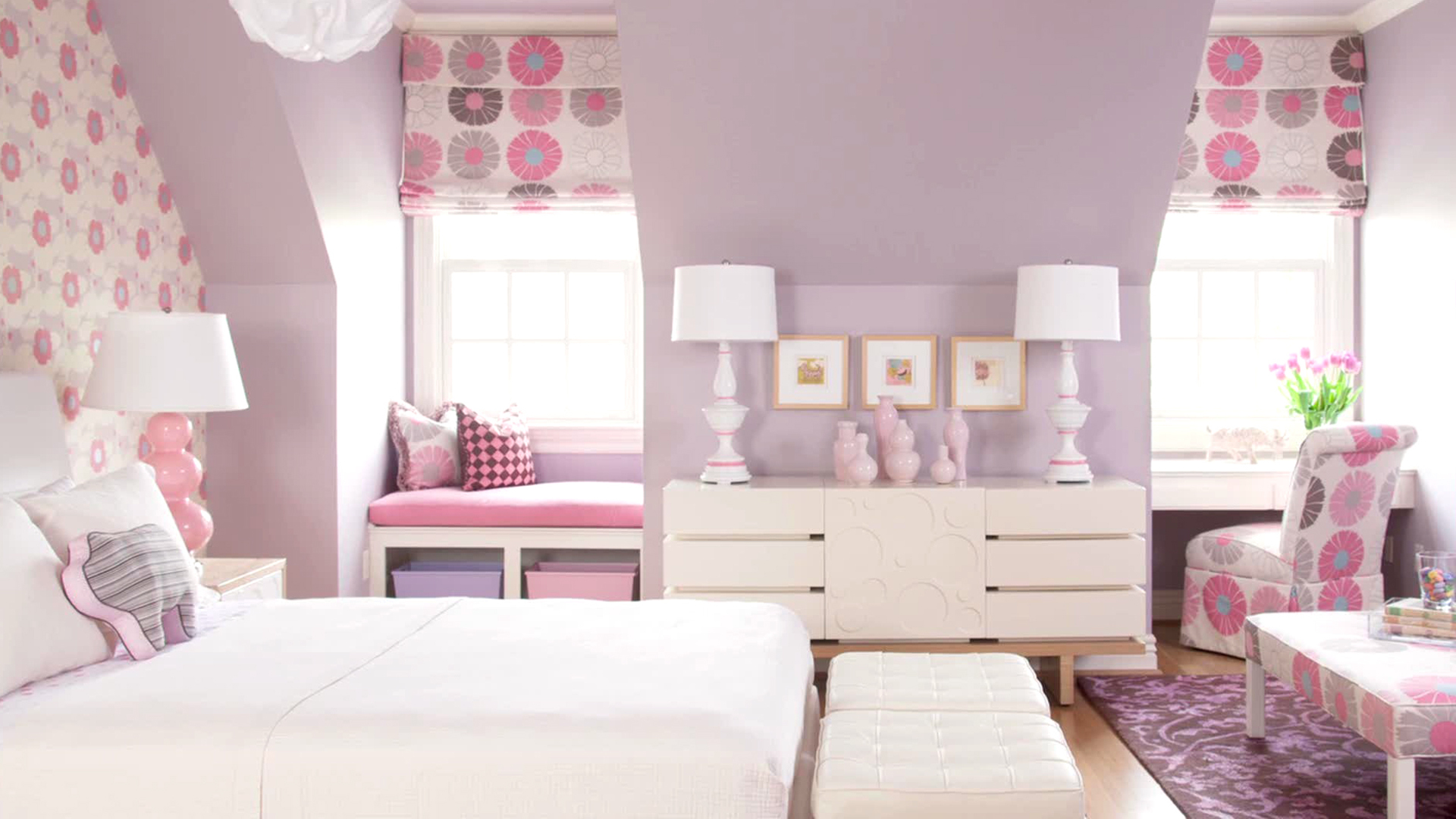 Girls Bedroom Colours - HD Wallpaper 