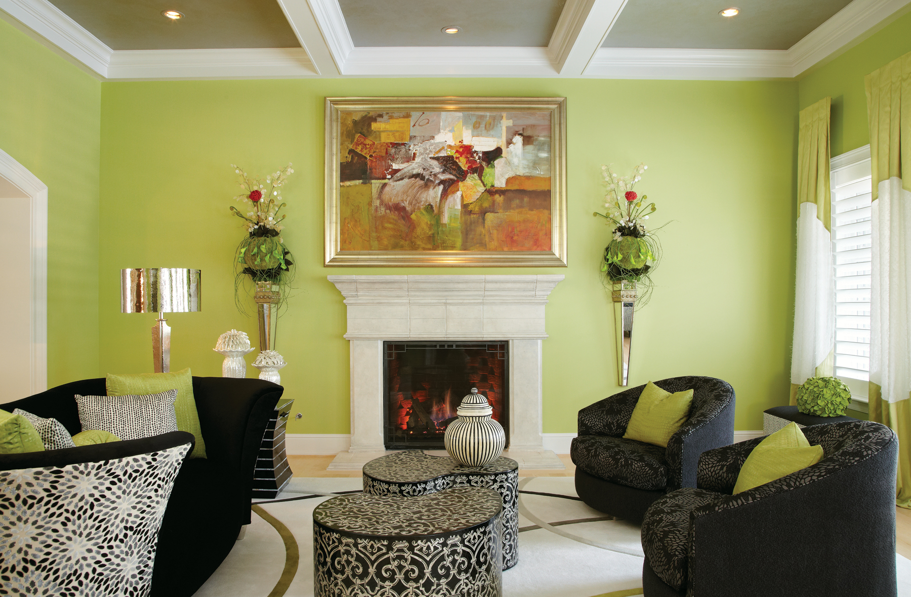 Elegant Green Living Room Idea Terry Fabric Blog Home - Light Green Color Living Room - HD Wallpaper 