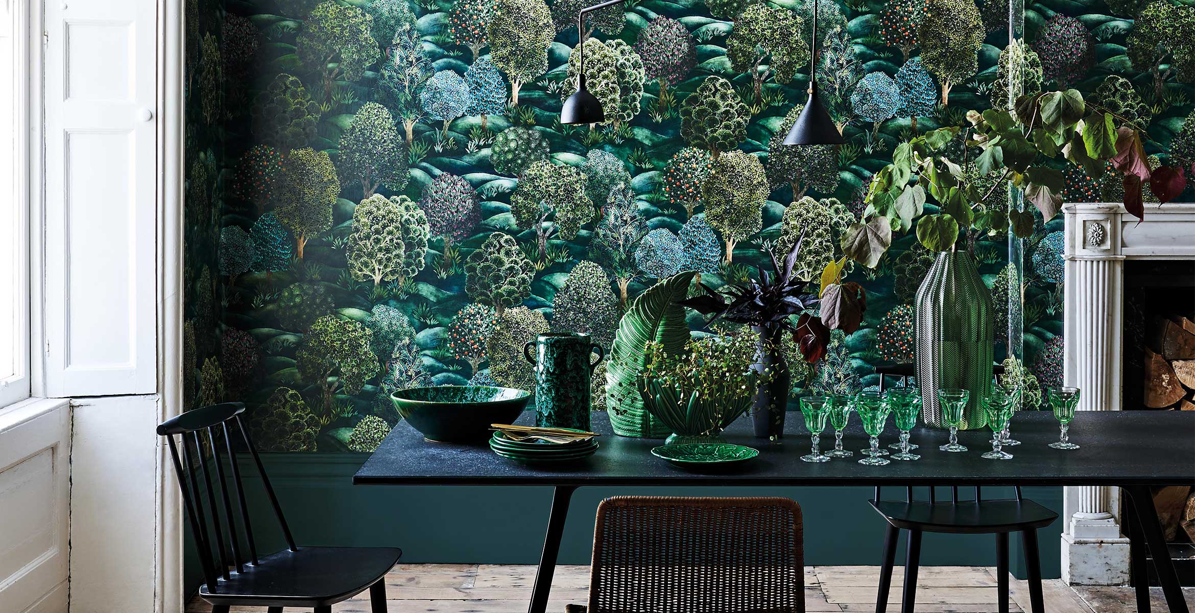 Cole & Son Botanical Forest - HD Wallpaper 