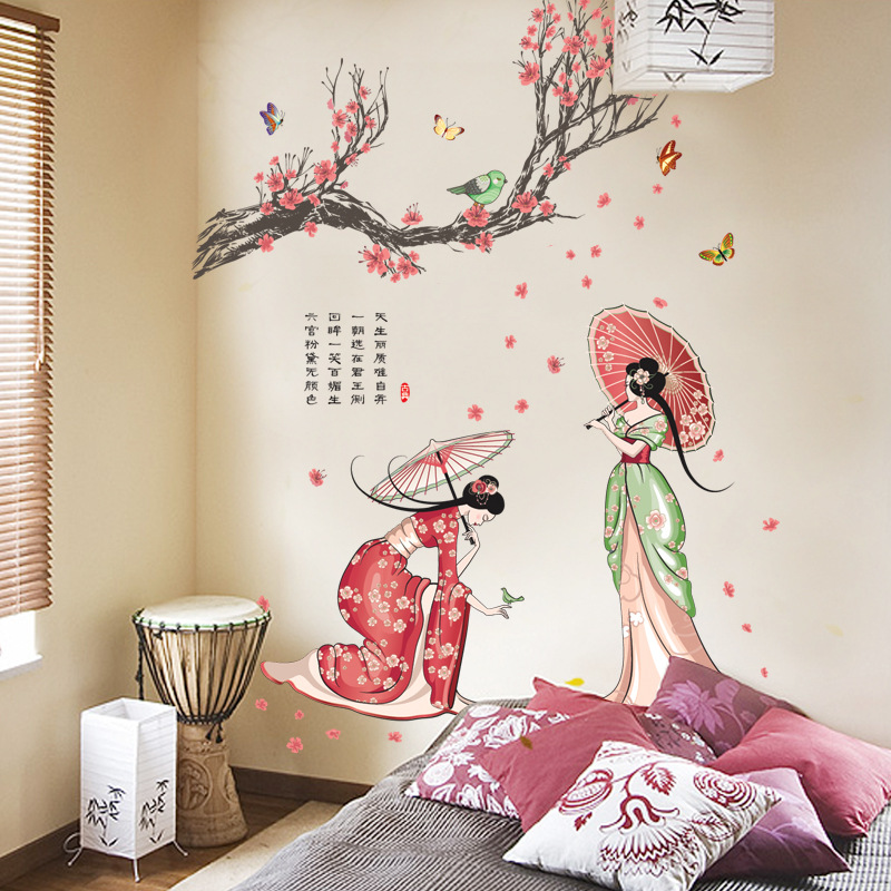 Deer Painting On Girls Bedroom Wall - HD Wallpaper 
