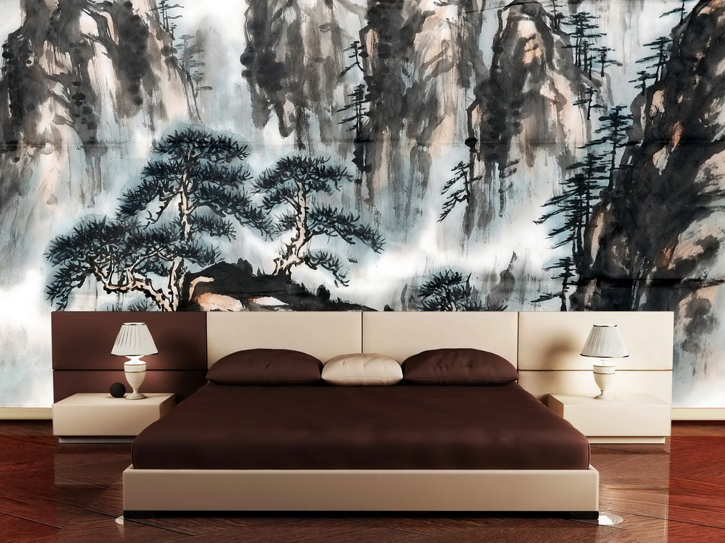 Bedroom Japanese Wall Murals - HD Wallpaper 