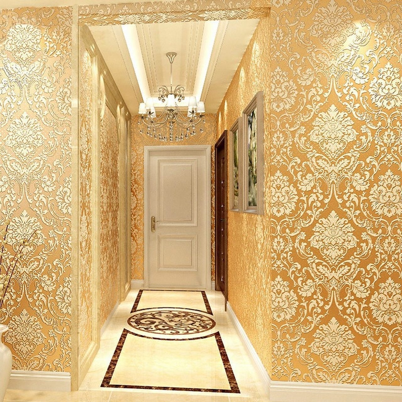 Golden Wallpaper For Home - HD Wallpaper 