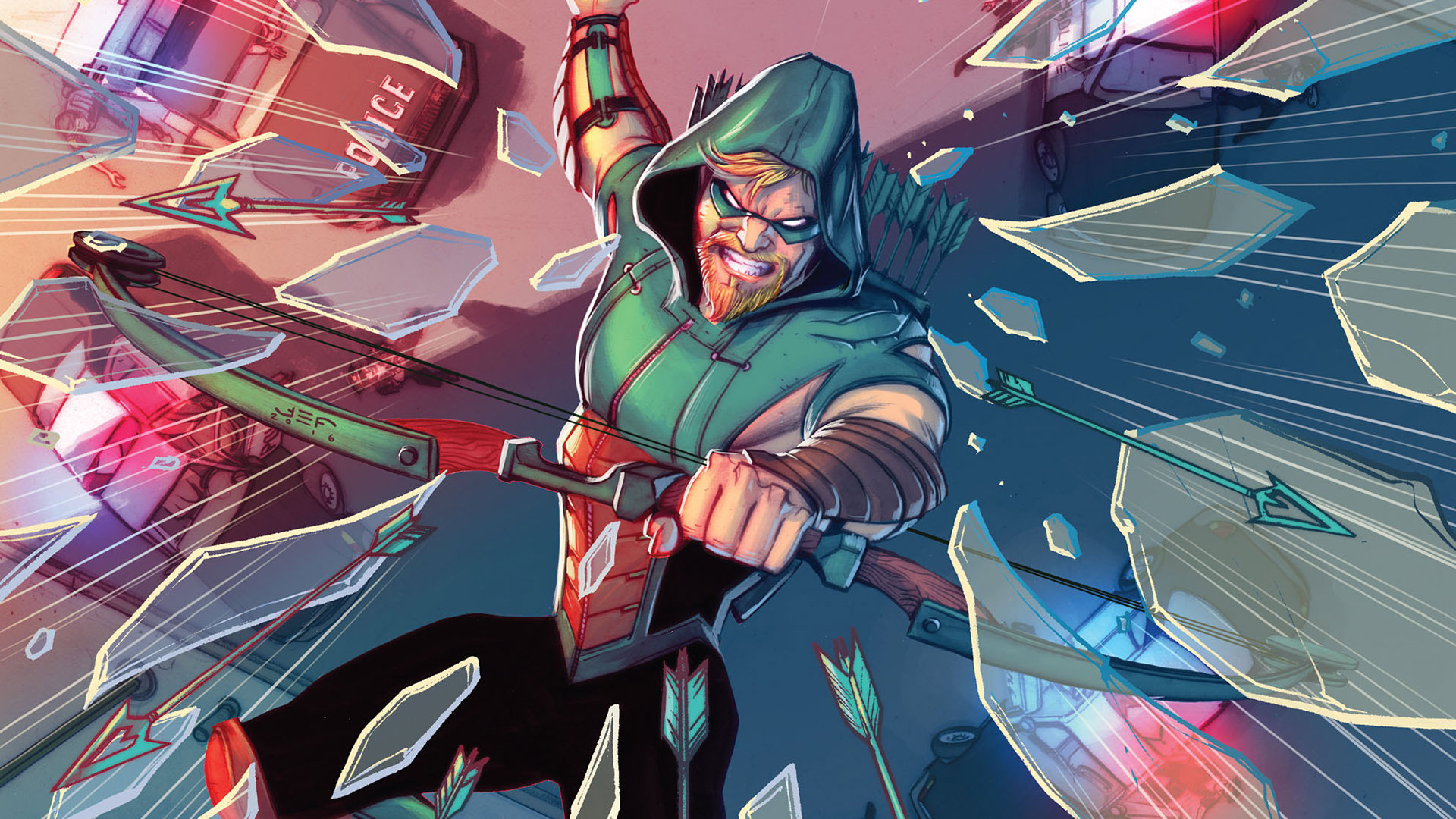 Green Arrow Rebirth Cover Textless - HD Wallpaper 