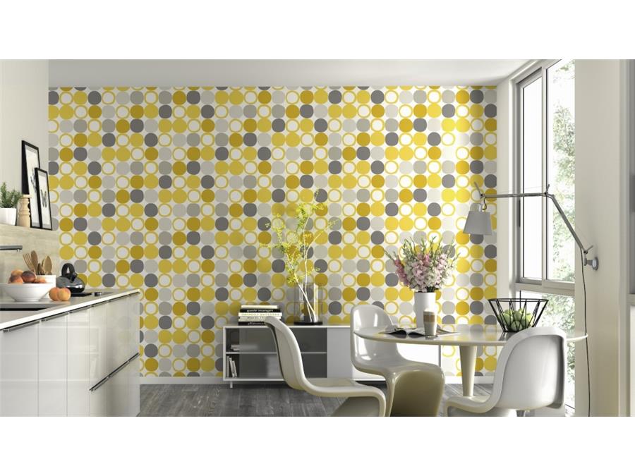Kitchen Wallpaper Ideas Yellow - HD Wallpaper 