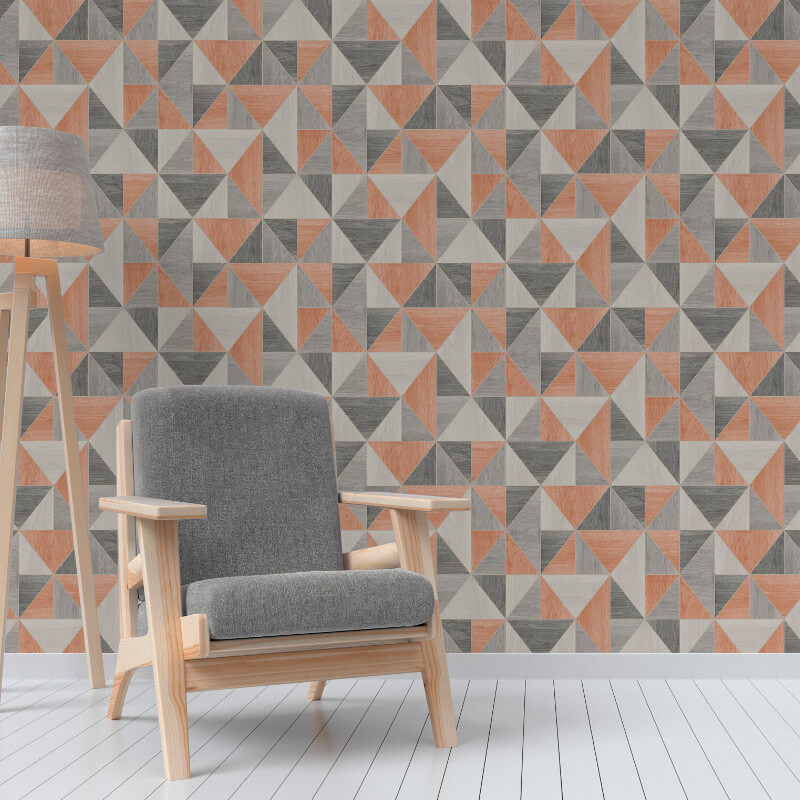 Orange And Grey Wall Paper - HD Wallpaper 