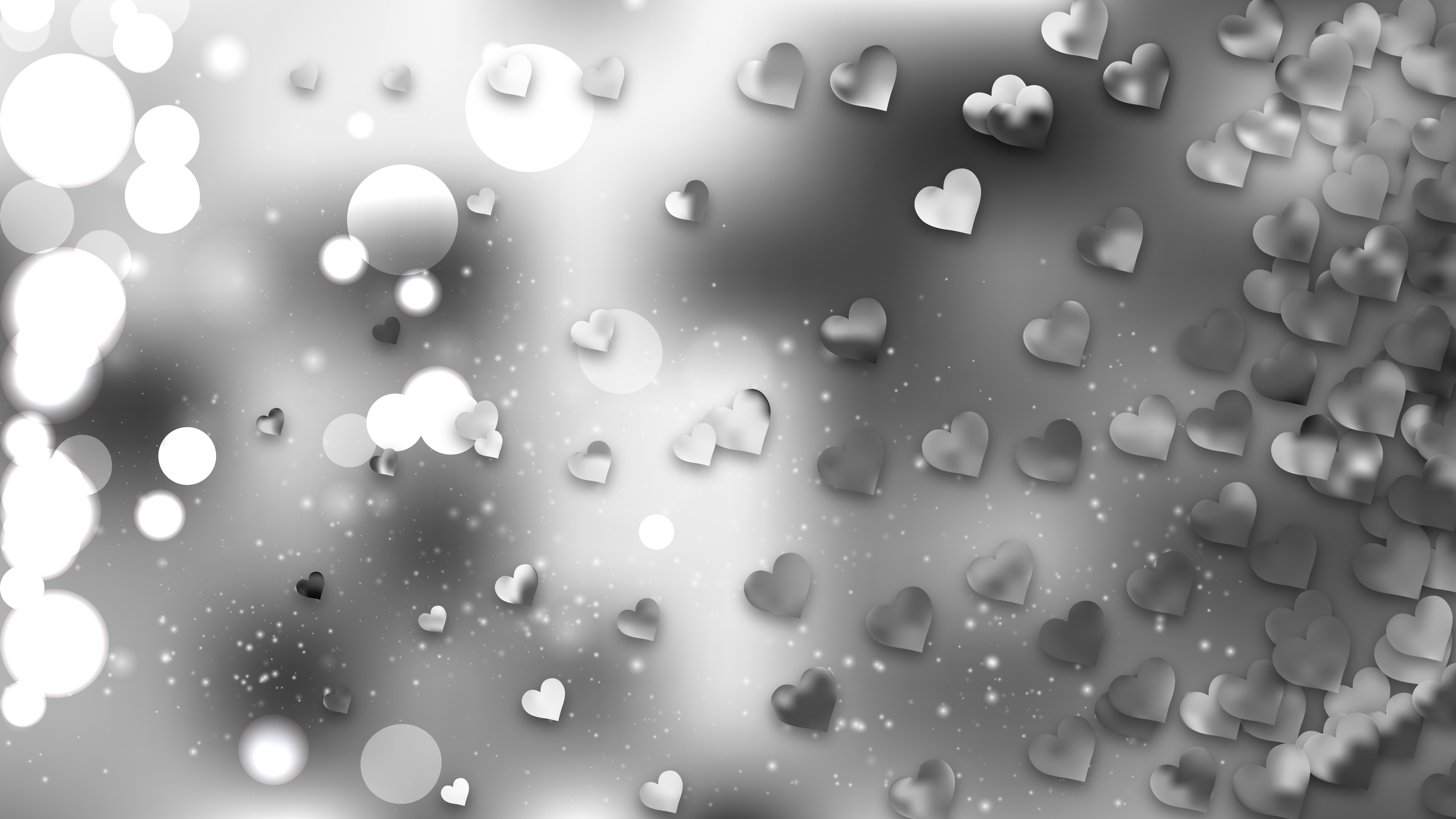 Grey Heart Wallpaper Background Vector Art - Grey Heart Background - HD Wallpaper 