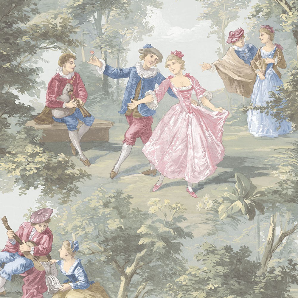 Manor House Wallpaper By Norwall-classic French Country - French Toile - HD Wallpaper 