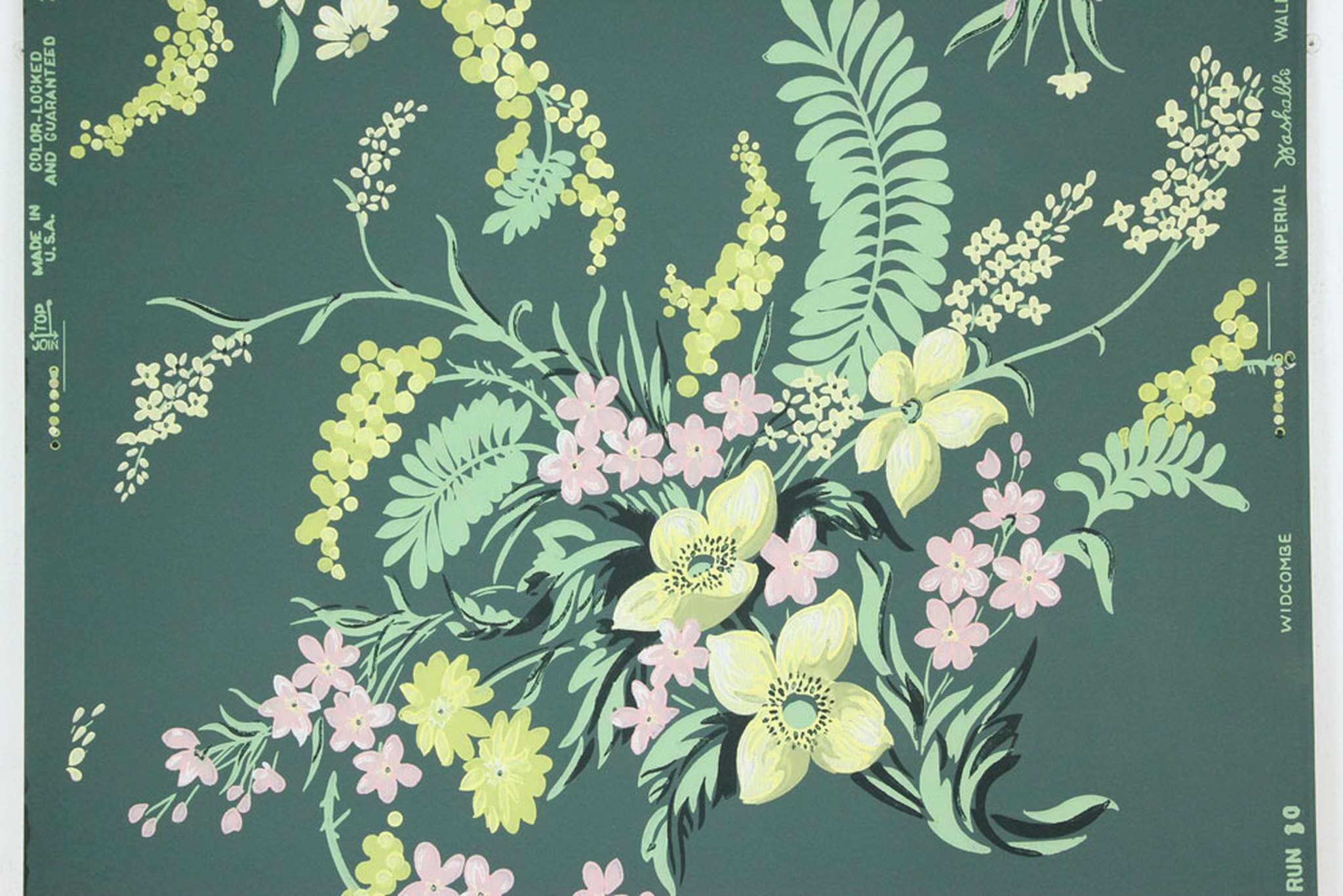 Vintage Dark Green Flower - HD Wallpaper 