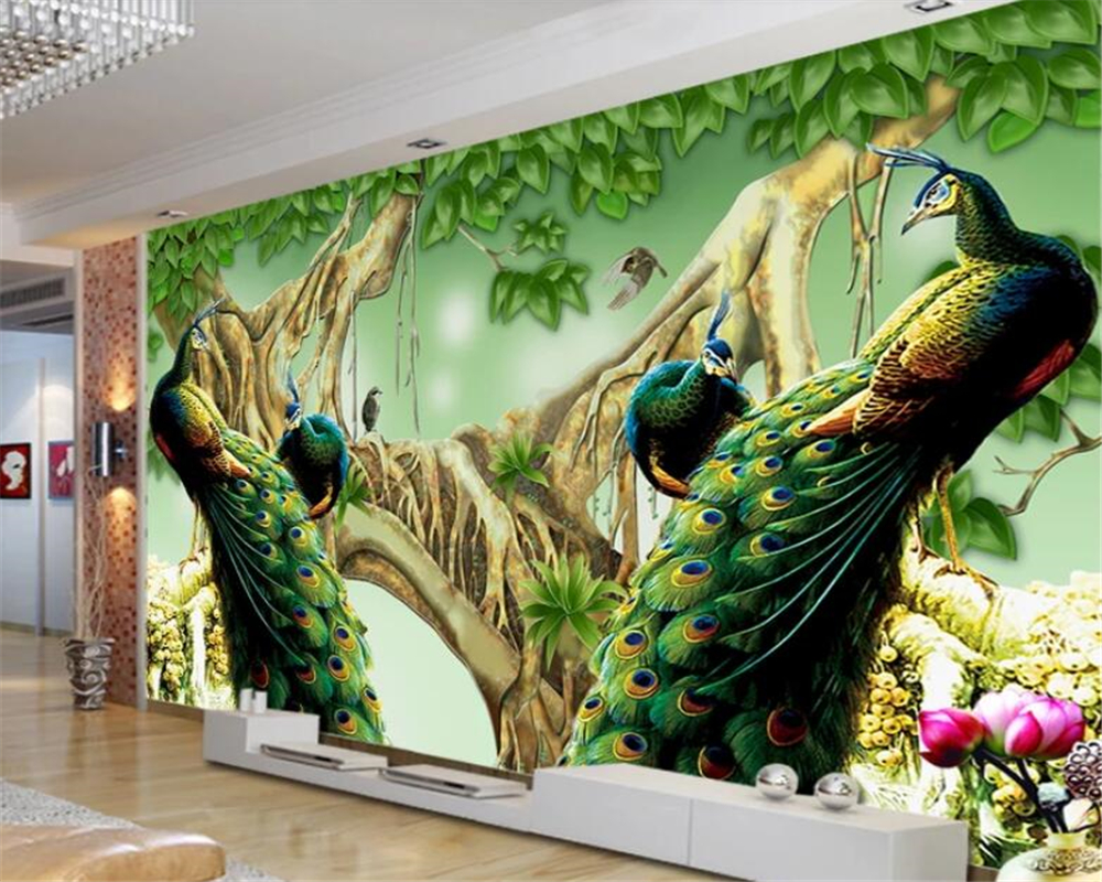 Beautiful Peacock Wallpaper 3d - HD Wallpaper 