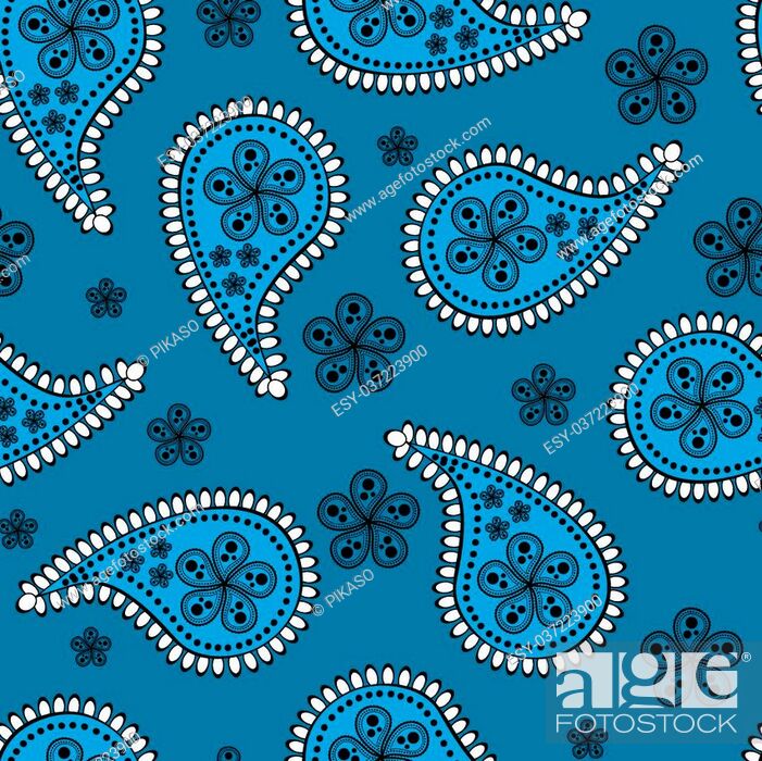 Seamless Paisley Wallpaper Asian Style - Illustration - HD Wallpaper 