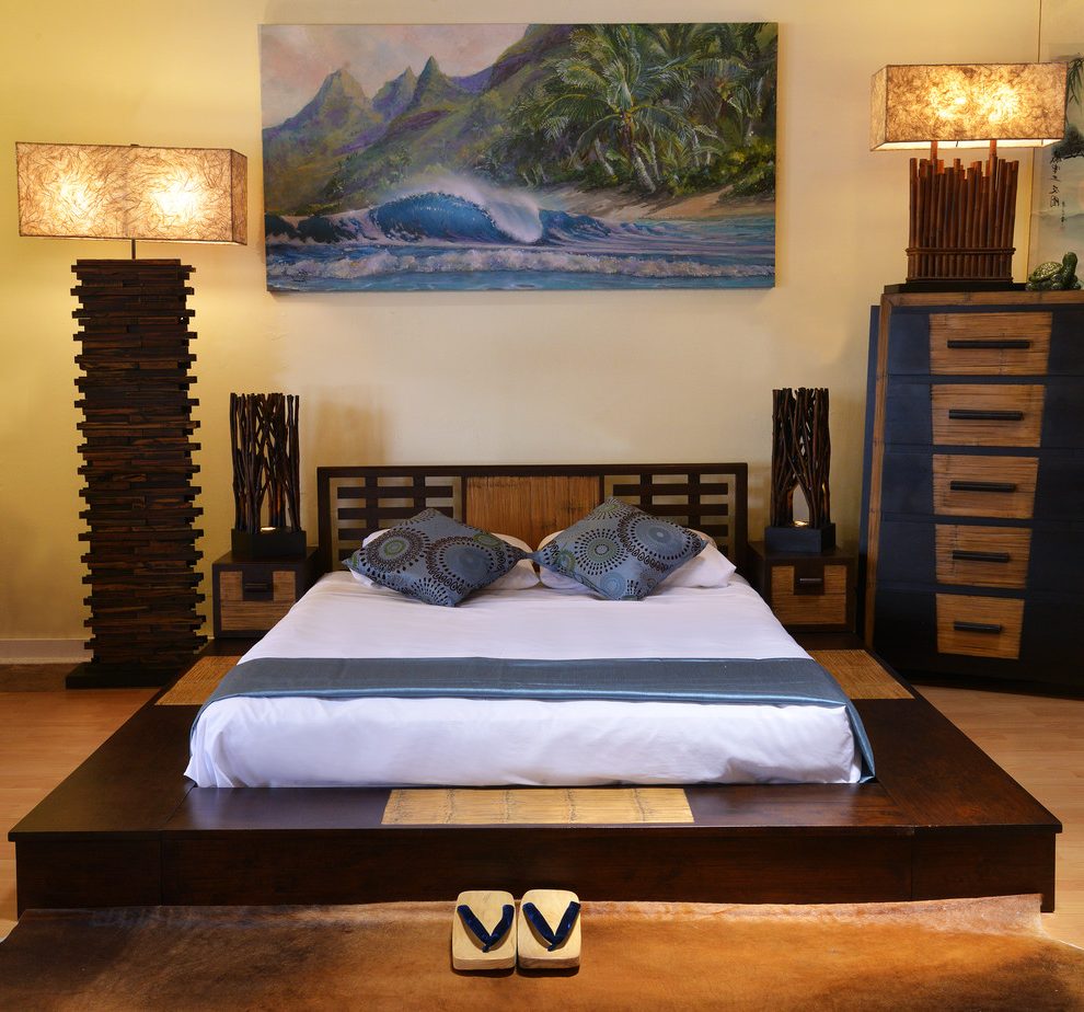 Hawaii Asian Style Platform With Lighting Designers - Asian Bed - HD Wallpaper 