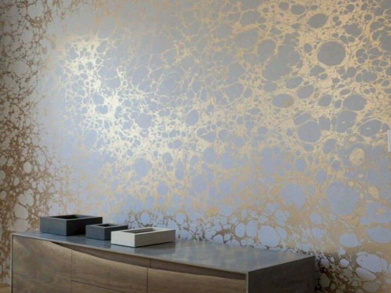 Grey And Gold Wall Paper - HD Wallpaper 