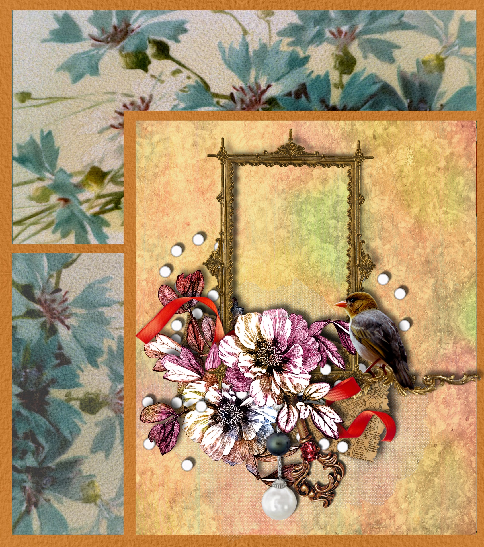 Floral Vintage Flowers Free Photo - Decoupage Sheets Vintage Printable Decoupage Vintage - HD Wallpaper 