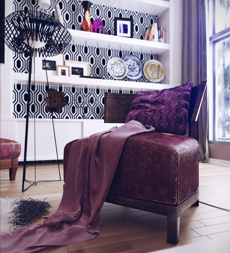 Стена Цвета Спелой Сливы - HD Wallpaper 